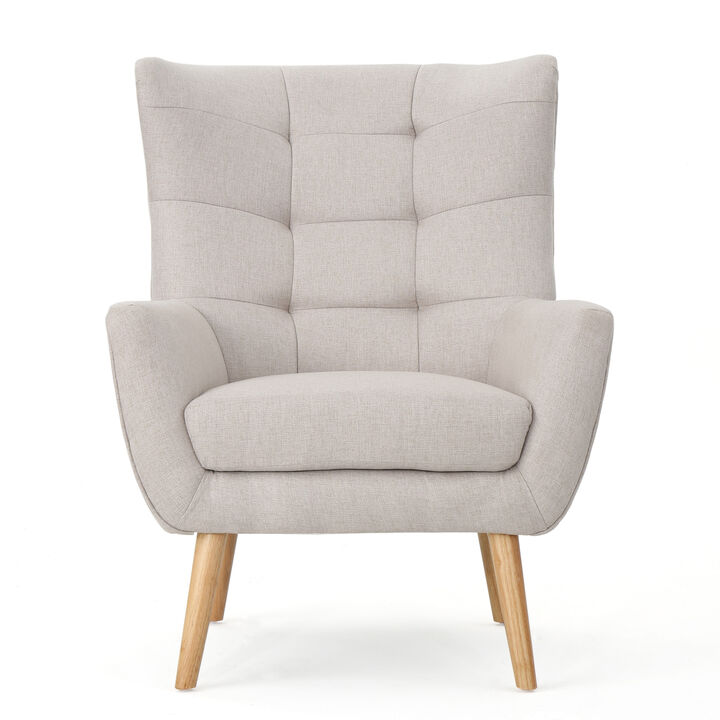 Merax Armchair Accent Chair with Wooden Legs