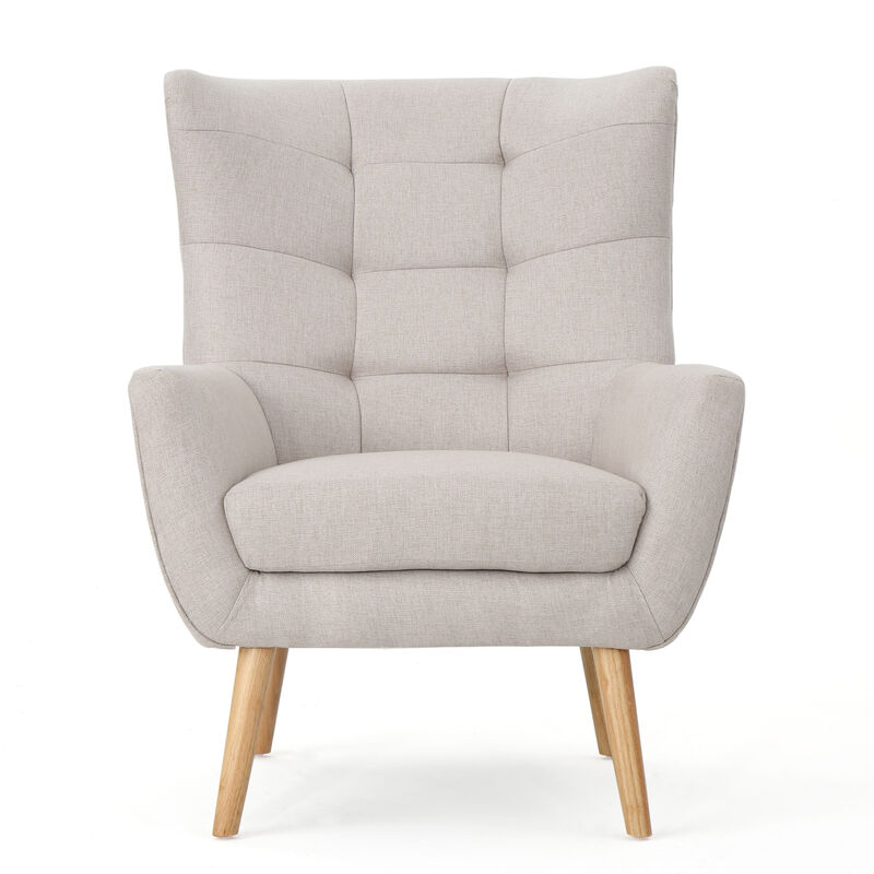 Merax Armchair Accent Chair with Wooden Legs