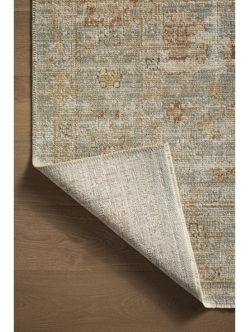 Heritage HER-06 Aqua / Terracotta 18" x 18" Sample Rug by Patent Pending