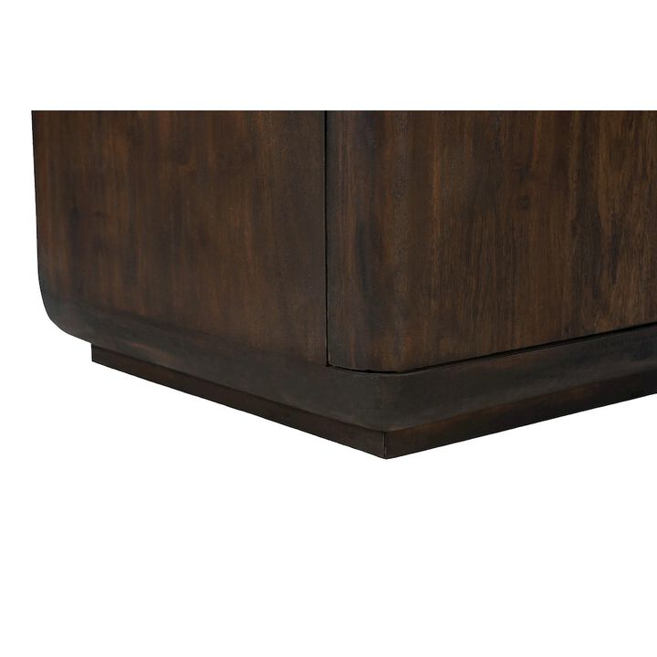 Alex Hamilton Bernard 4-Door Sideboard in Barista Brown on Solid Acacia Wood