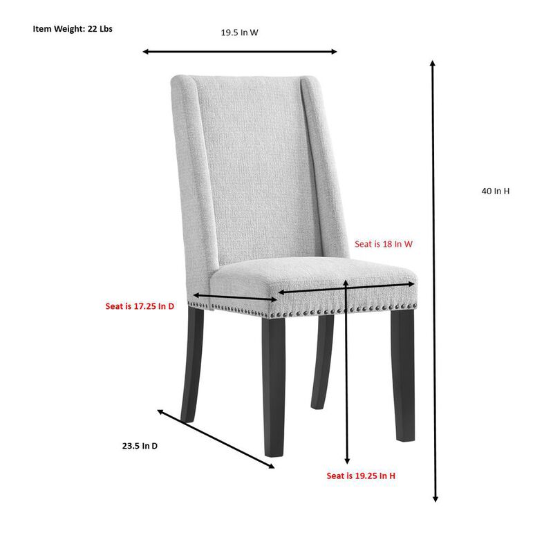 Carolina Living Upholstered Dining Chair - Set of 2 - Natural Driftwood - Fawn Upholstery