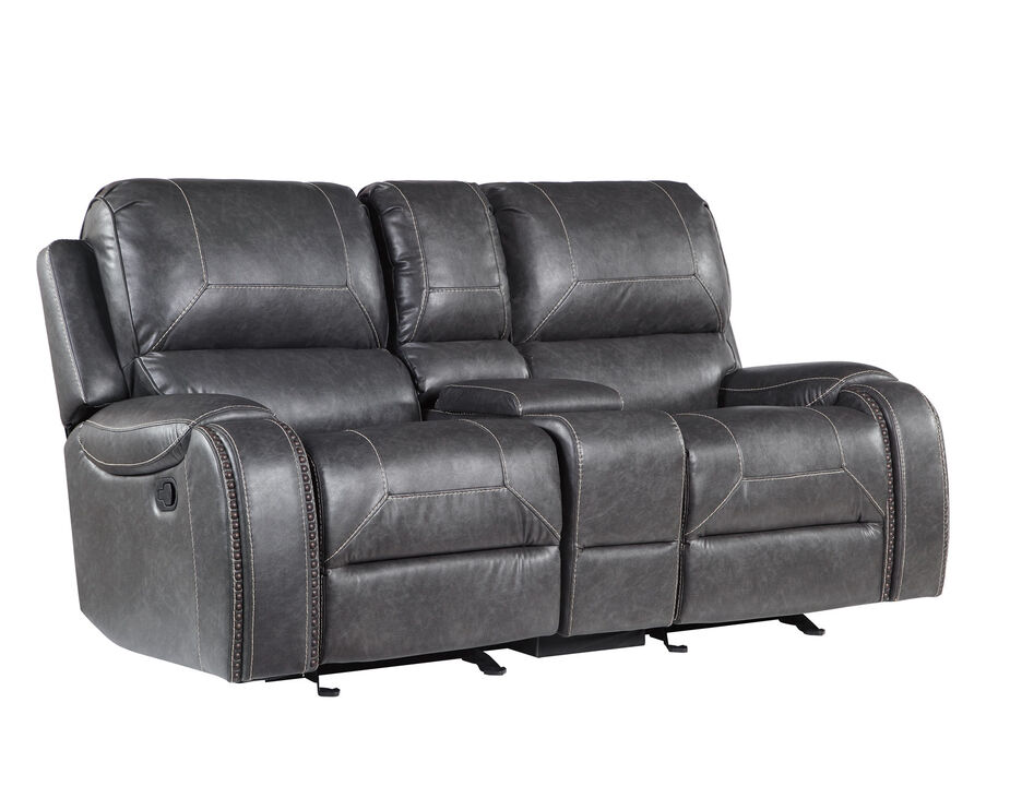 Keily Gray Glider Reclining Loveseat