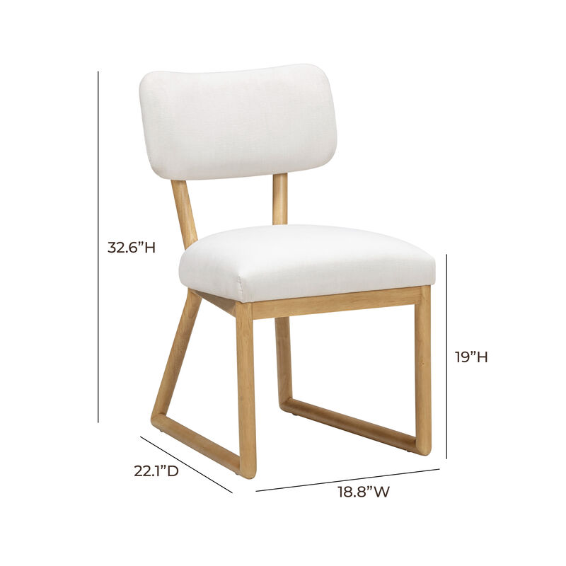 Bobbie Cream Recycled Fabric Dining Chair