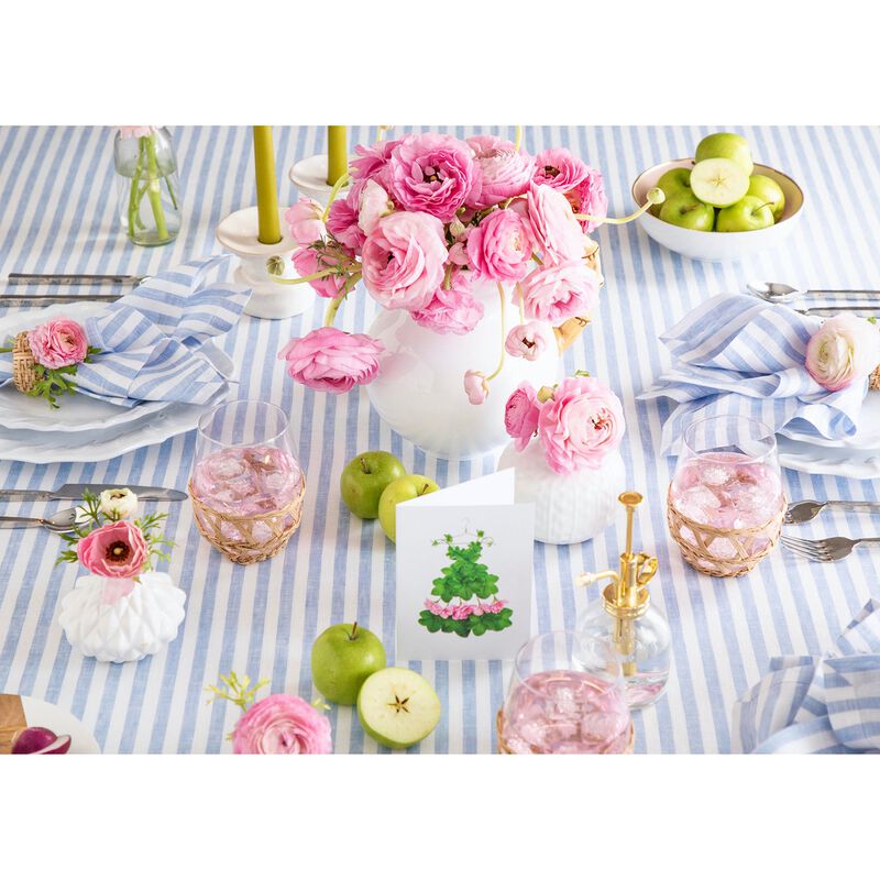 Solino Home 100% Pure Linen Tablecloth | Amalfi Stripe