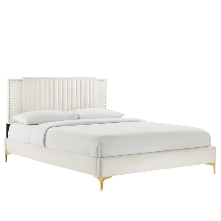 Modway - Zahra Channel Tufted Performance Velvet King Platform Bed