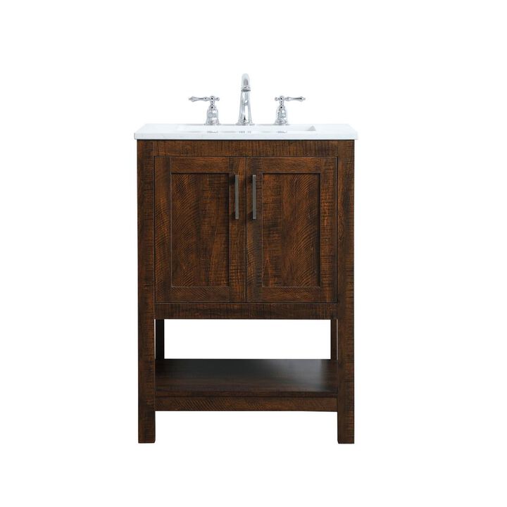 Elegant Kitchen and Bath 24 inch Single Bathroom Vanity in Espresso
