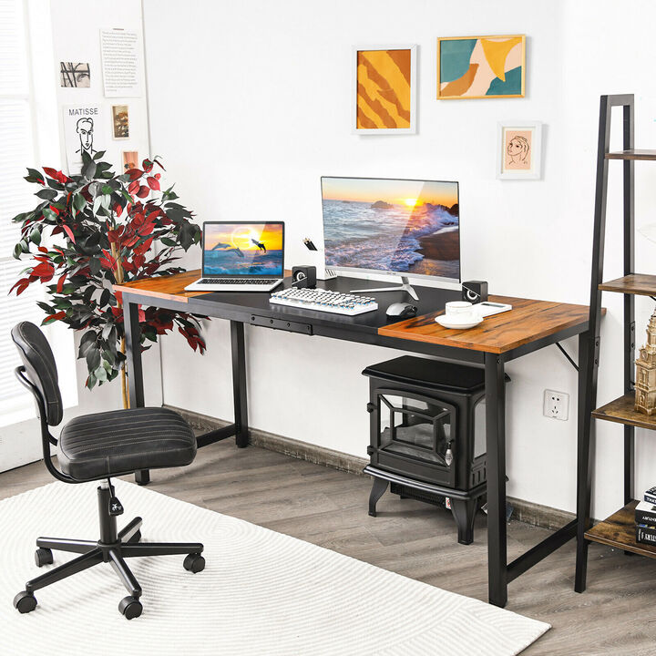 Costway 63'' Large Computer Desk Writing Workstation Conference Table Home Office