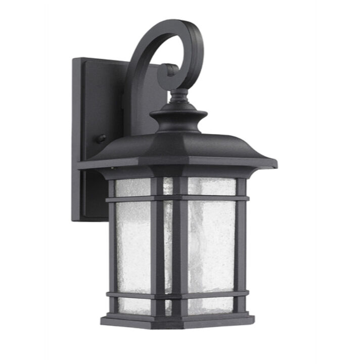 CHLOE Lighting FRANKLIN Transitional 1 Light Black Outdoor Wall Sconce 13"Height - Benzara