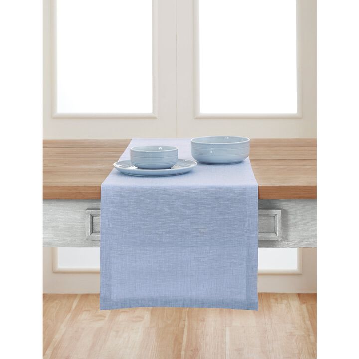Solino Home 100% Pure Linen Table Runner | Athena for Thanksgiving, Christmas