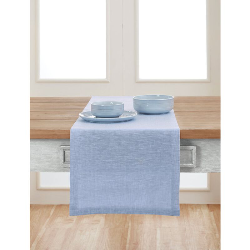 Solino Home 100% Pure Linen Table Runner | Athena for Thanksgiving, Christmas