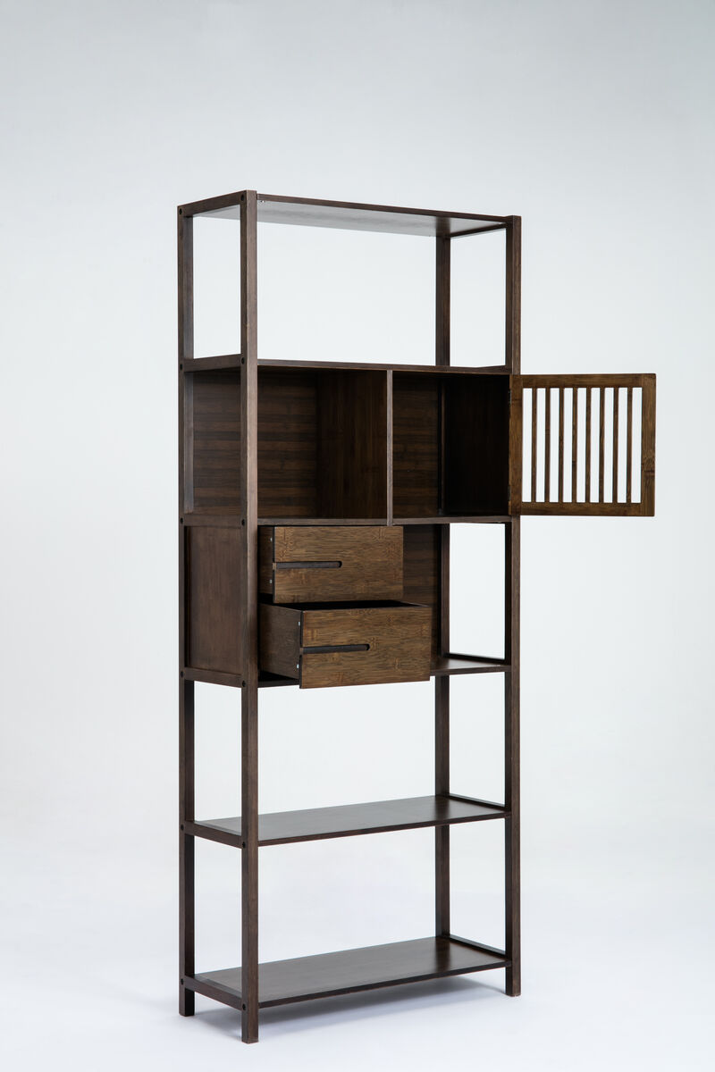 Boraam Selma Bookcase, Right, Cappuccino