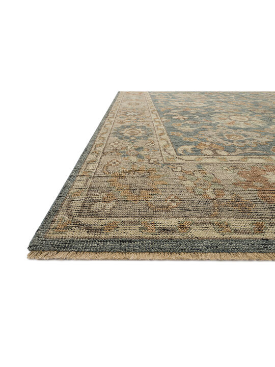 Heirloom HQ07 Blue/Beige 18" x 18" Sample Rug