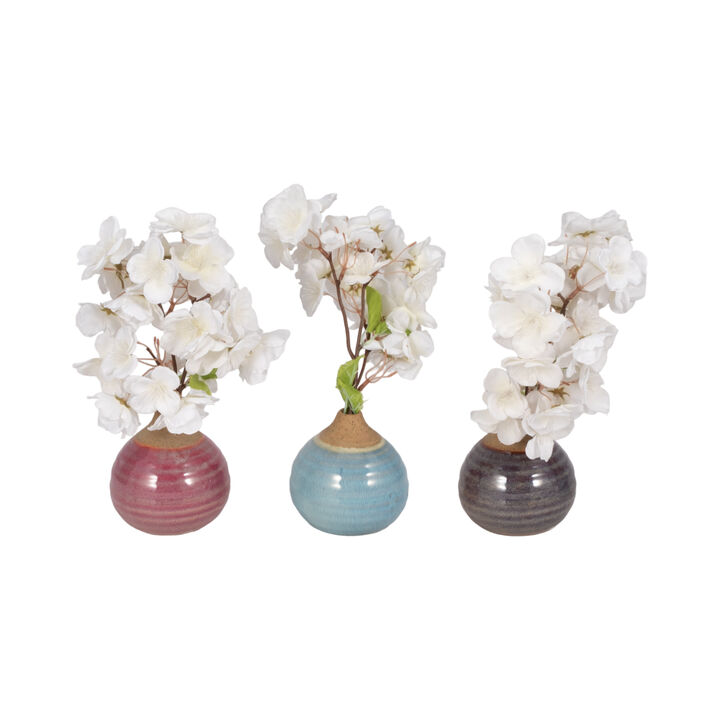 Glazed Bud Vases Set