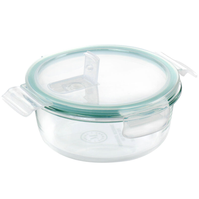 Martha Stewart 6 Piece Round Glass Storage Containers with Leak Proof Lids