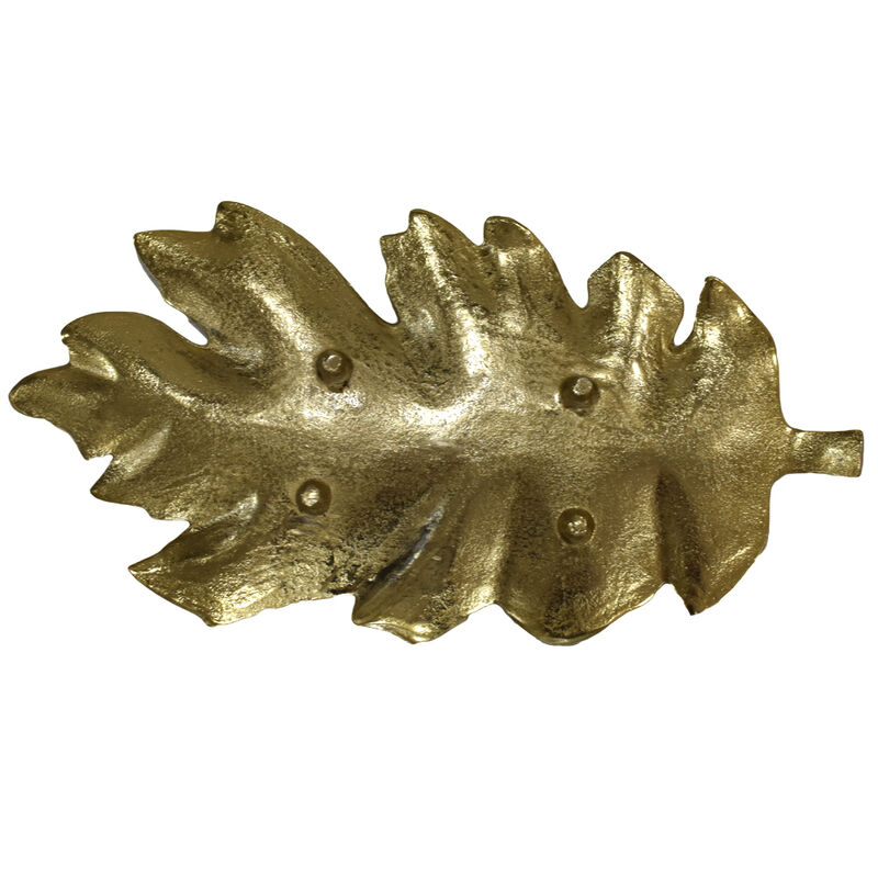Handmade Decorative Gold Color Coated 8.26 x 4.13 x 0.9 Inches Aluminium Tray 053AB BBH Home's