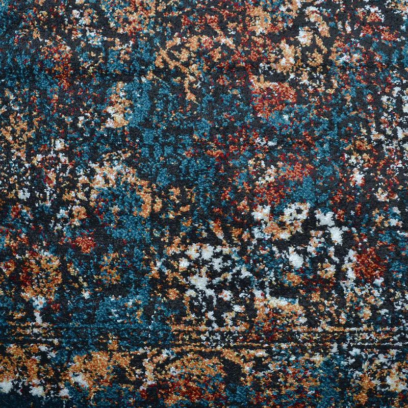 RUGSOTIC CARPETS MACHINE MADE HEATSET POLYPROPYLENE AREA RUGS  - 4'x6', Rectangle Shape, Blue Color, Classic Oriental Traditional  Design, Midium Pile Machine Made Area Rugs (M00053)