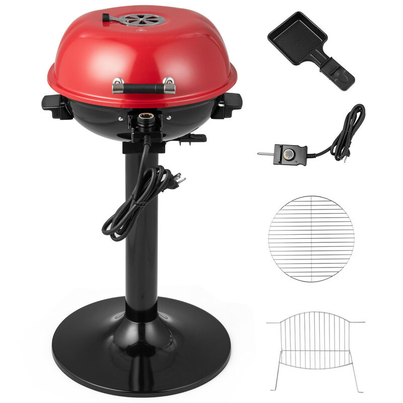 1600W Electric BBQ Grill with Removable Non-Stick Warming Rack