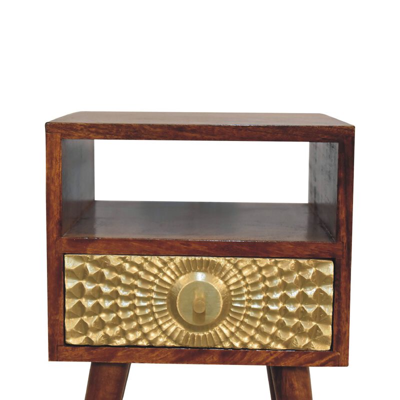 Eden Mini Solid Wood 1 Drawers  NightStand