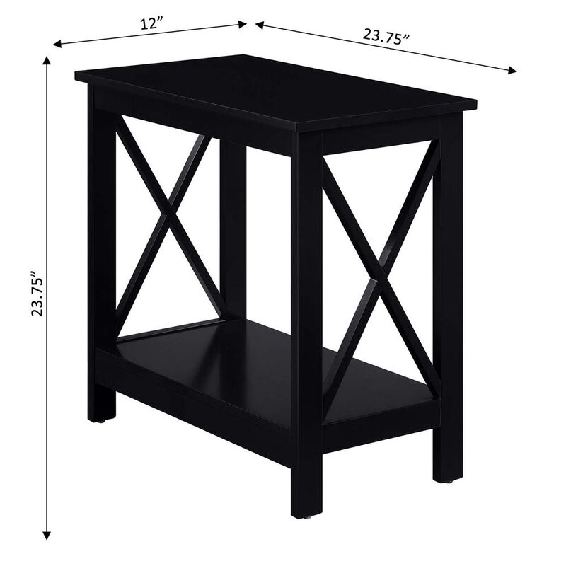 Convenience Concepts Oxford Chairside End Table with Shelf, S20-399