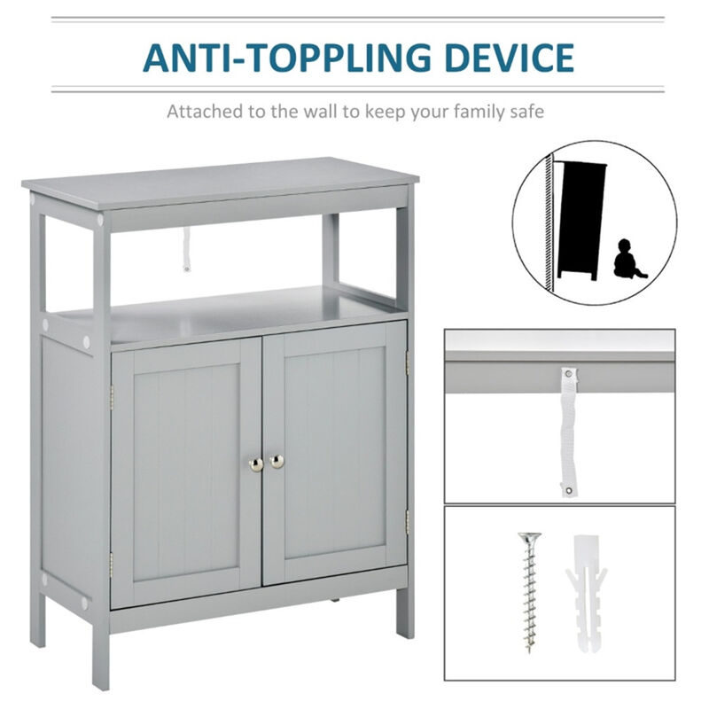 Bathroom Storage Cabinet with Shelves & Doors for Stylish & Functional Organization