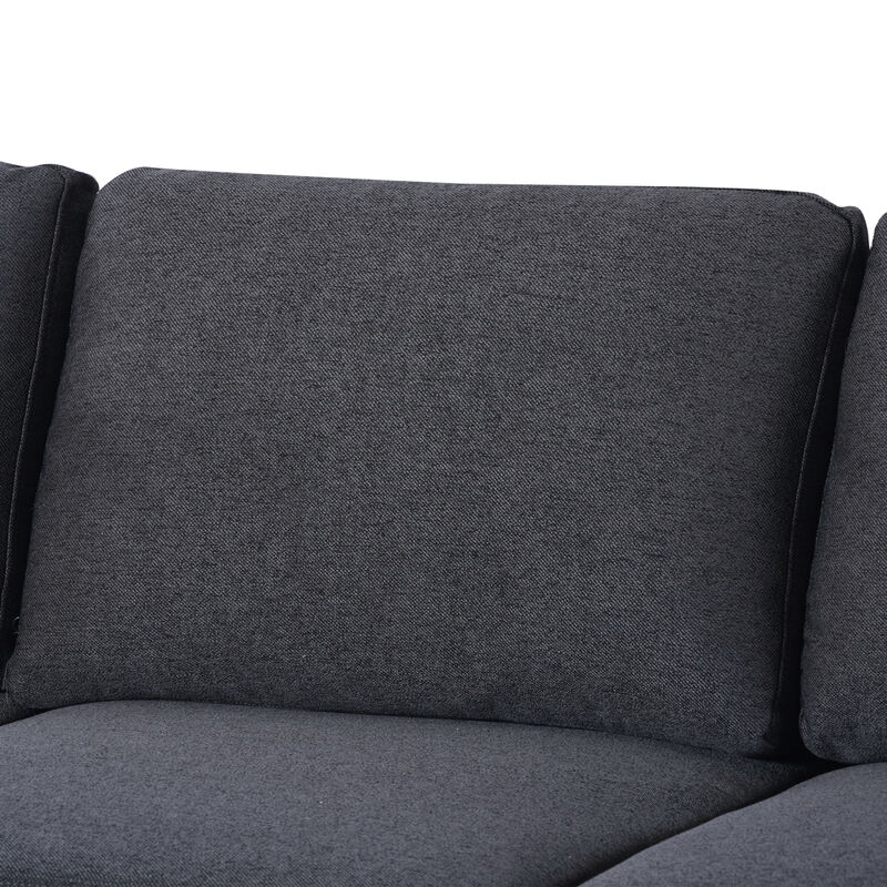 3 Pieces U Shaped Sofa With Removable Ottomans