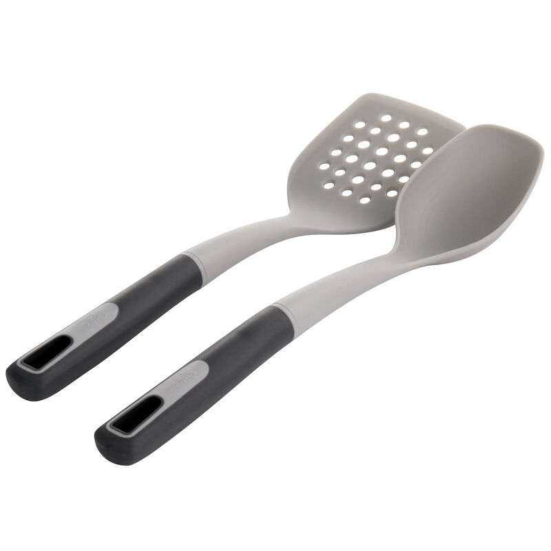 Spice by Tia Mowry Savory Saffron 16 Piece Ceramic Nonstick Cookware Set in Grey
