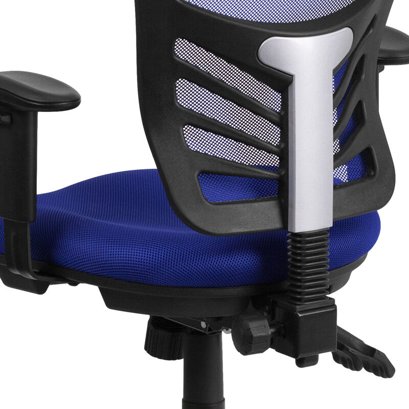 Nicholas Mid-Back Dark Gray Mesh Multifunction Executive Swivel Ergonomic Office Chair with Adjustable Arms