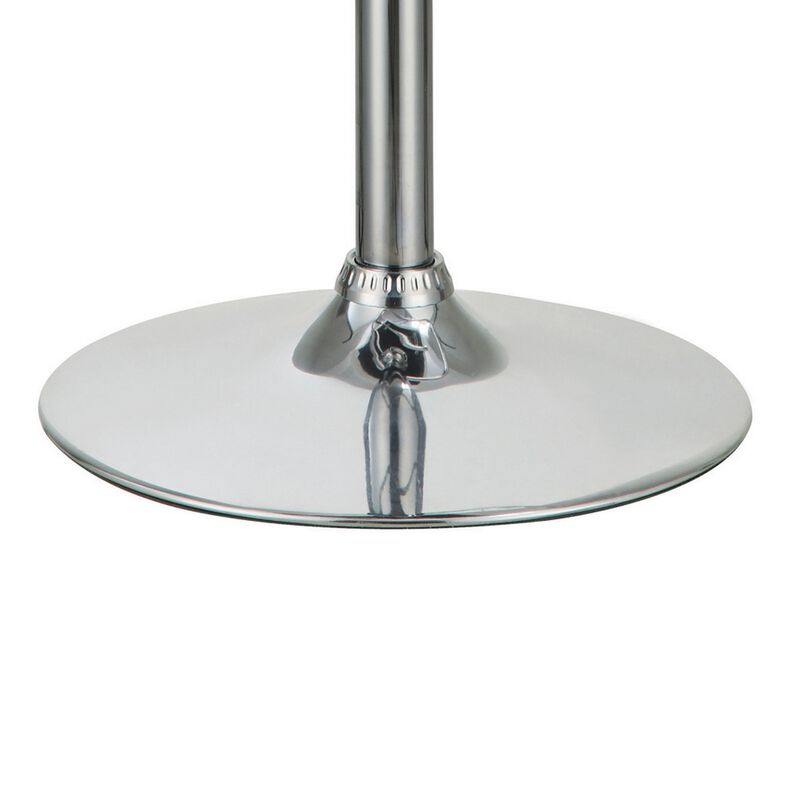 Grid Adjustable Swiveling Bar Stool, Black-Benzara