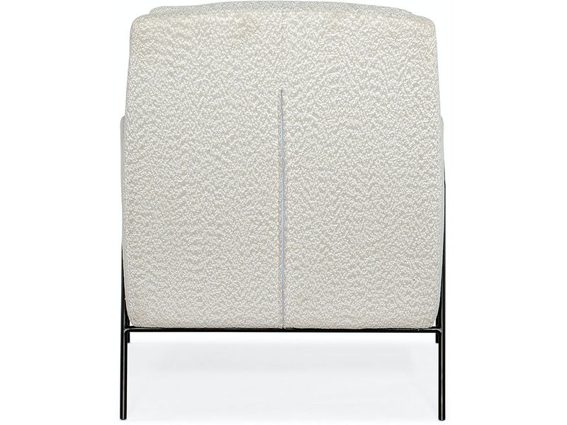 Amette Metal Frame Club Chair, Ivory