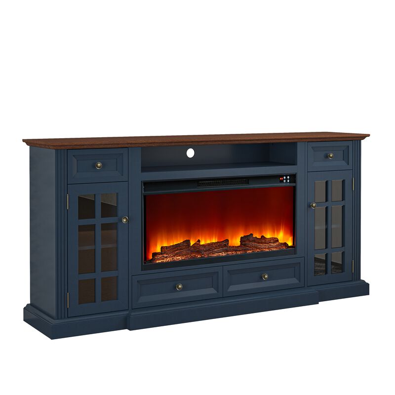 FESTIVO Modern TV Stand with Electric Fireplace - Fits TVs Up to 78 Inches