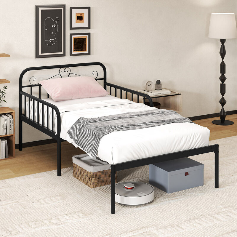 Daybed to Bed with Guardrails and Armrests for Safe and Versatile Sleeping Space