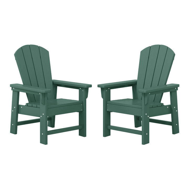 WestinTrends Kids Outdoor Adirondack Plastic Patio Chair (Set of 2)