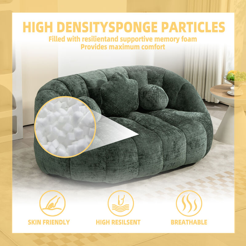 Merax Chenille Bean Bag Sofa Lazy Sofa
