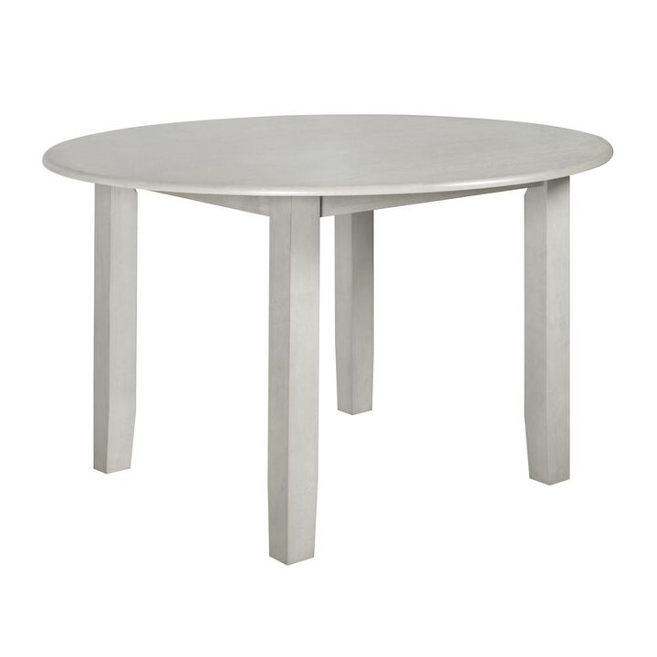New Classic Furniture Furniture Pascal 47 Wood Round Dining Table in Driftwood