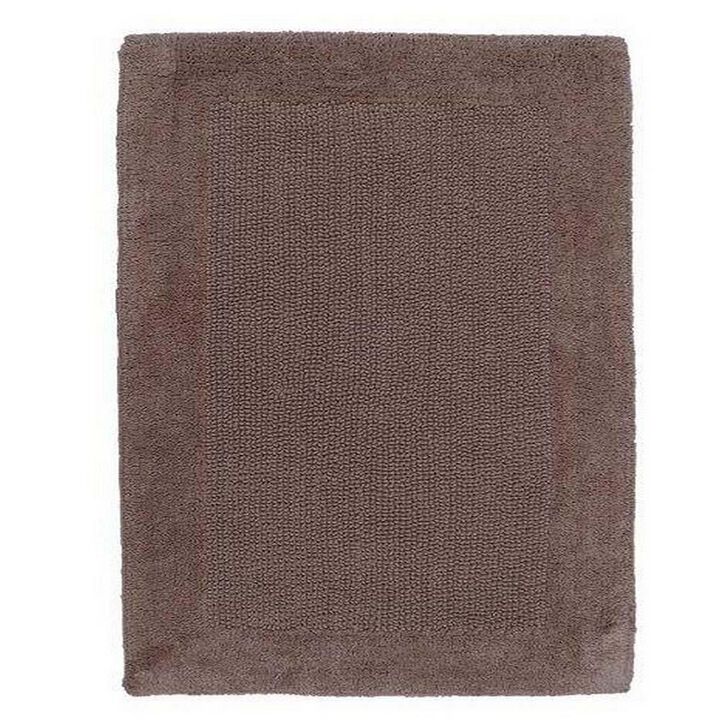 Knightsbridge Bella Napoli 220 GSF Reversible Bath Rug 21 x 34 - Stone