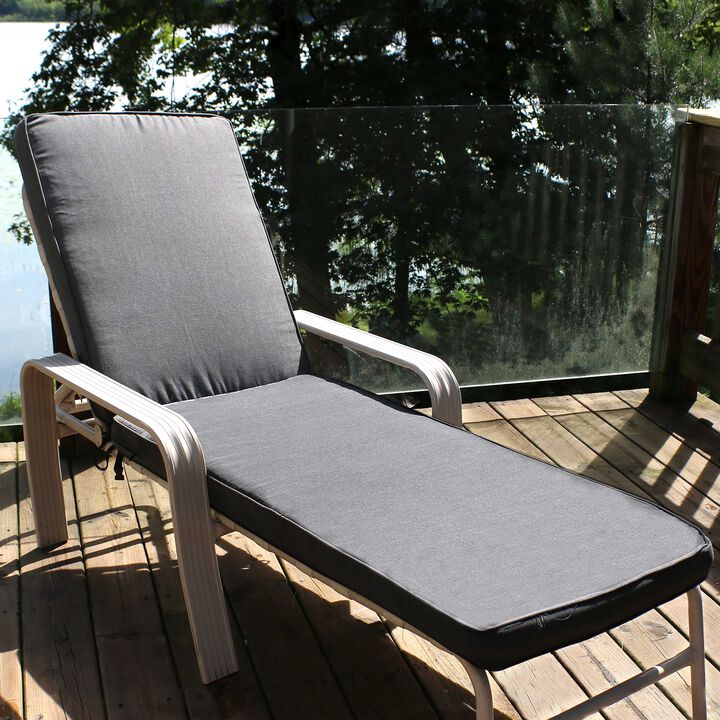 Sunnydaze Indoor/Outdoor Olefin Chaise Lounge Chair Cushion
