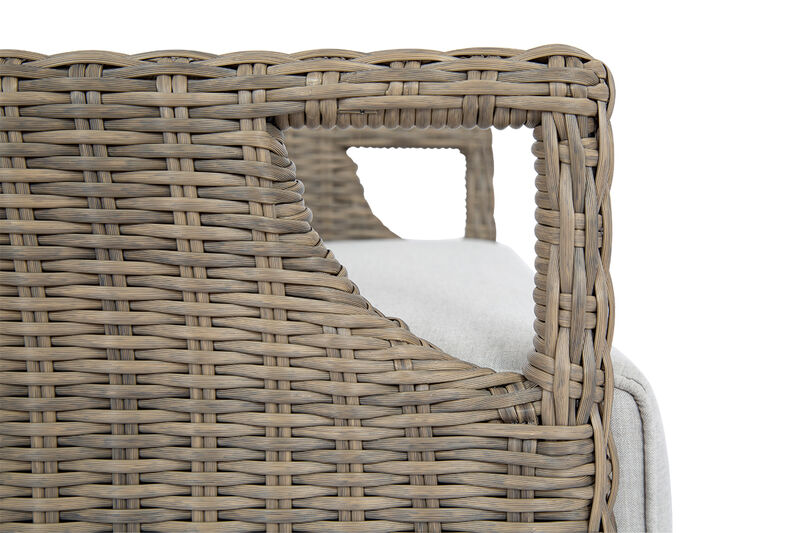 Ibiza Club Chair in Cast Silver, No Welt