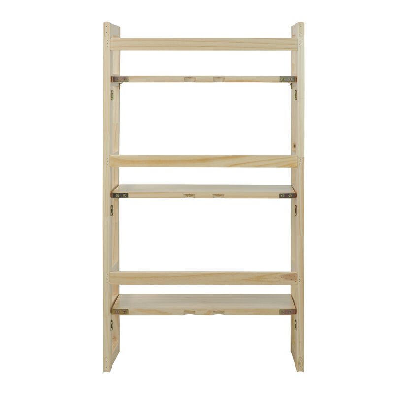 Casual Home 3-Shelf Folding Student Bookcase (20.75" Wide)-Natural