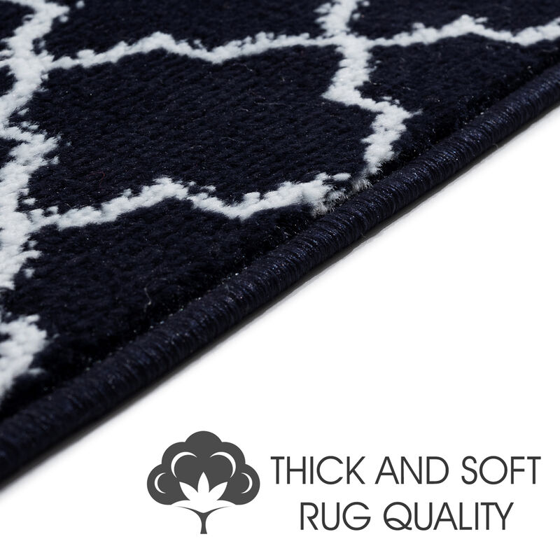 SUSSEXHOME Carpet Stair Treads Easy to Install with Double Adhesive Tape - Safe, 9" X 28" - Navy