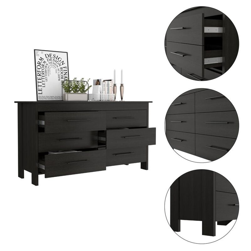 Luxor 6 Drawer Double Dresser
