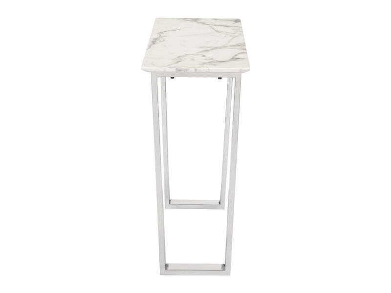 Atlas Console Table White & Silver