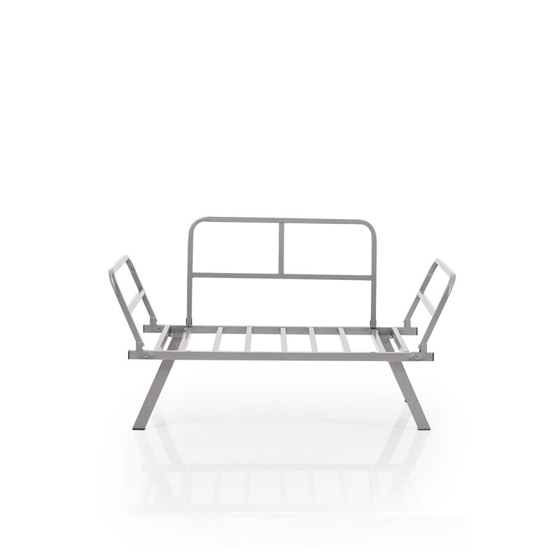 Alora Metal Legs Futon Loveseat