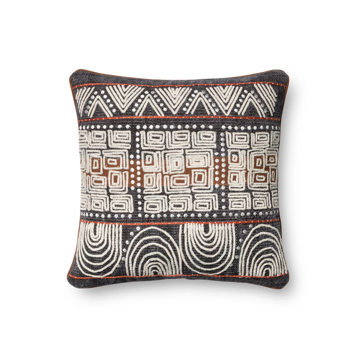P0379 Blue/Rust 18"x18" Pillow