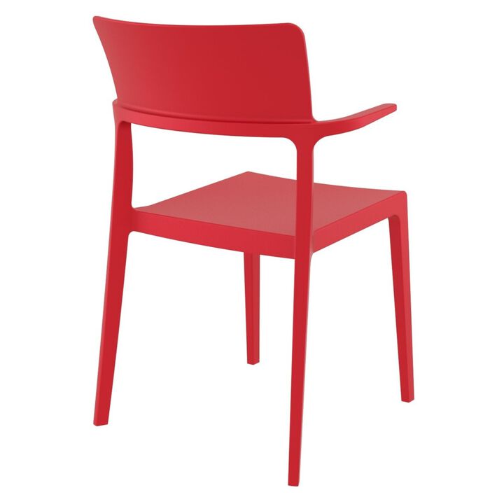 33.5" Black Solid Patio Arm Chair