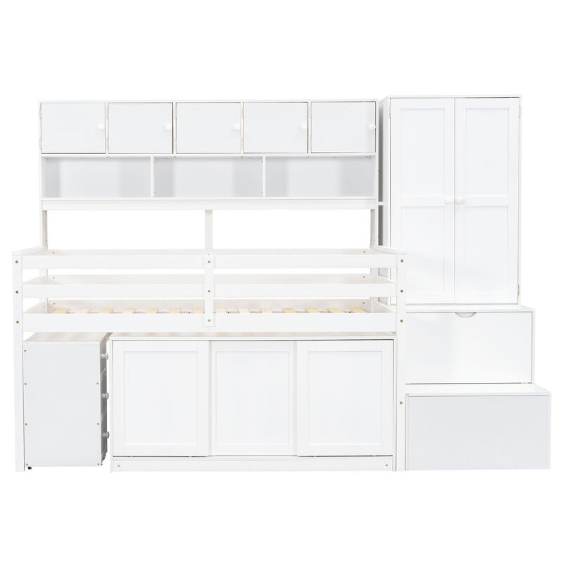 Merax Storage Loft Bed  with Desk