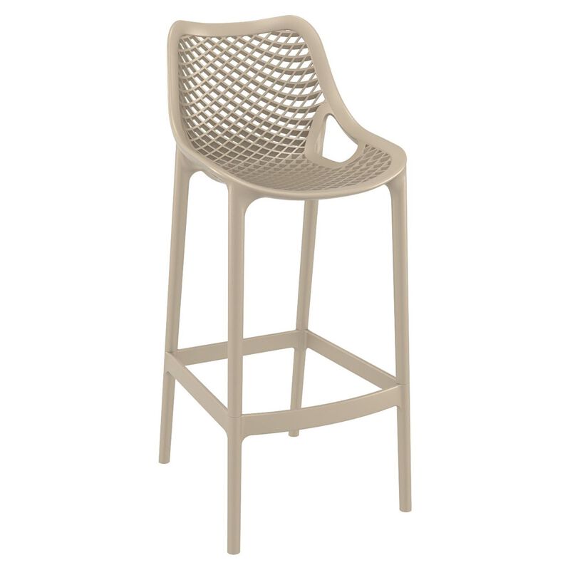 41.25" Black Solid Patio Bar Stool