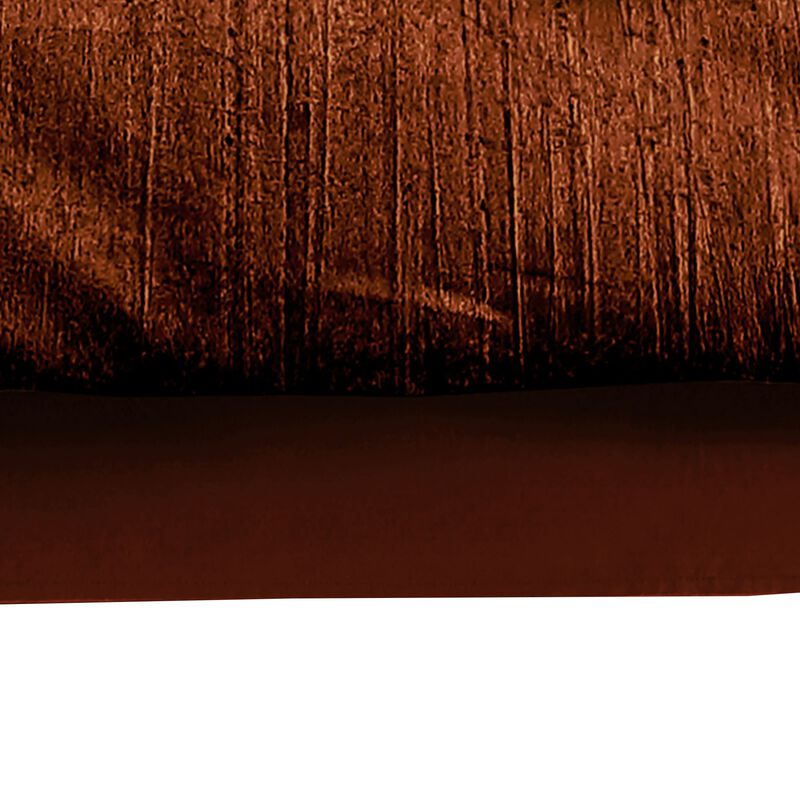 Jay 7 Piece King Comforter Set, Copper Polyester Velvet Deluxe Texture - Benzara