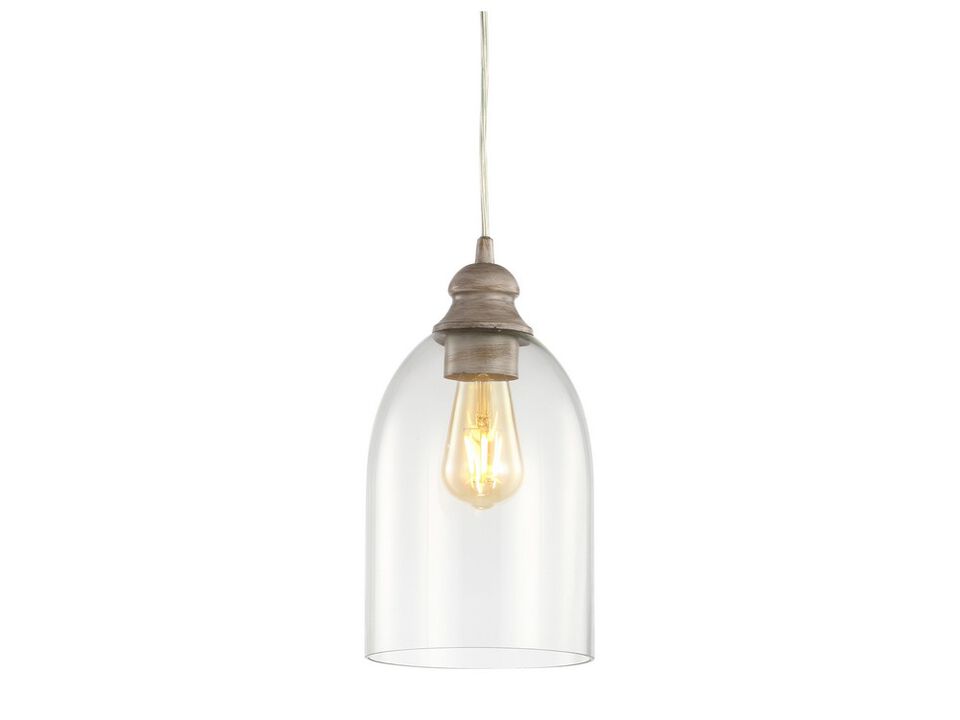Fontaine Adjustable Greige Glass LED Pendant