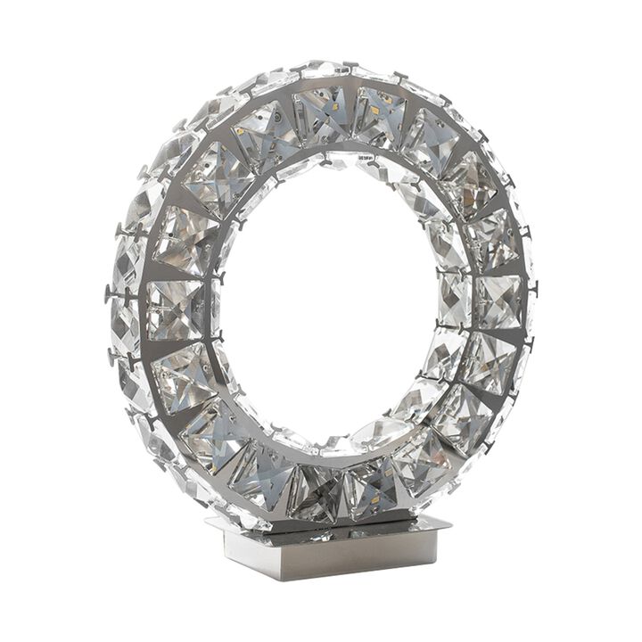 Round Crystal Extravaganza 11 Table Lamp Integrated LED