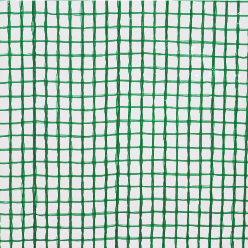 Sunnydaze Small Iron PE Cover Walk-In Greenhouse with 4 Shelves - Green
